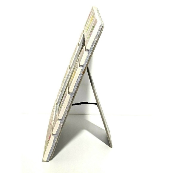 Malden Floral Tile Photo Frame Holds 4 x 6" Photo - Picture 3 of 4